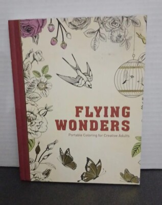  Coloring Book-FLYING Wonders -Portable Coloring for Creative Adults- New Unused-image