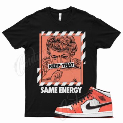 Black ENERGY T Shirt for Air J1 1 Mid SE Turf Orange 90 270 Flyease Vapormax-image