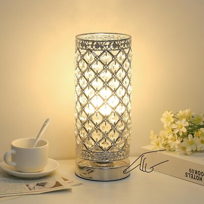 Lampara De Mesa Luces Elegante Modernas Cristal Para Sala Dormitorio Cocina LED-image