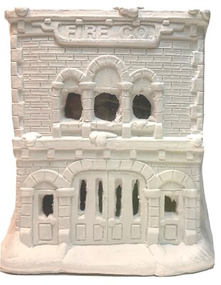 Creative Crafts California Creation FIRE Co SE171 Ready to Paint Christmas House-image