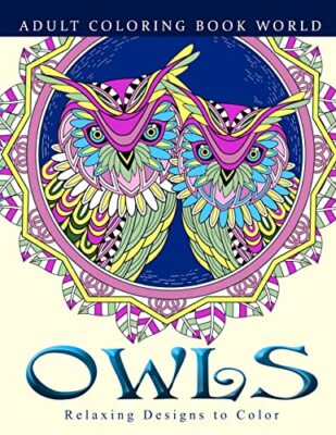 Adult Coloring Books: Owls: Relaxin..., World, Adult Co-image