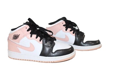 Nike Air Jordan 1 Mid Arctic Orange Crimson Tint 554725-133 Womens 5.5 Girls 4 Y-image