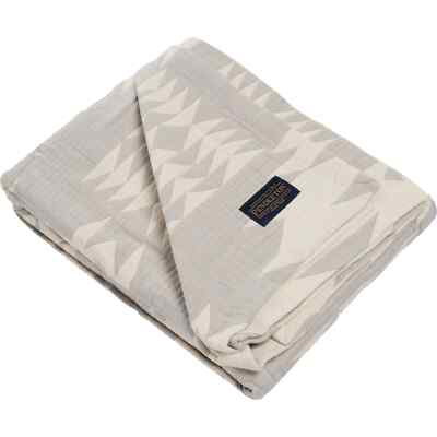 Pendleton Throw Blanket Matelassé Moonlight Mesa Grey 50