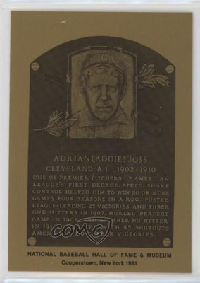 1981-89 Metallic Hall of Fame Plaques 1981 Addie Joss HOF-image