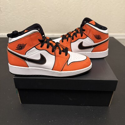 Air Jordan Air Jordan 1 Mid SE GS 'Turf Orange' BQ6931-802 Kids Shoes-image