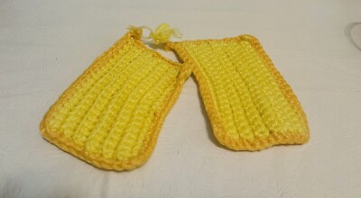Creative Co-op Rectangle Hand crocheted Pot Holder,, set of 2,-image