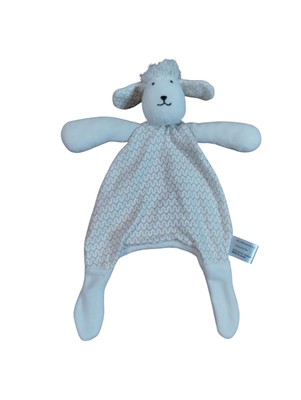 Creative Co-op Lamb Lovey Security Blanket Plush Snuggle Toy Cozy 100% Cotton -image