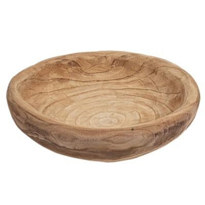 Creative Co-Op Decorative Paulownia Wood Bowl Natural -image
