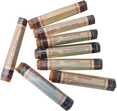 NEPAL TIBET 8 AROMAS INCENSE JOSS STICK LEMON JUNIPER SANDALWOOD MUSK - 8 PACK-image