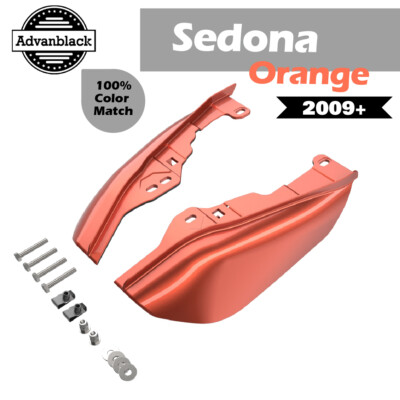 Sedona Orange Mid Frame Air Deflectors Fits 2009+ Harley Touring By Advanblack-image