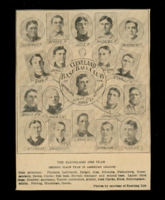 Nap Lajoie Addie Joss 1908 Sporting Life Newspaper Composite Cleveland Naps HOF-image