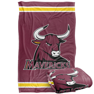Colorado Mesa University Primary Logo Stripes Silky Touch Throw Blanket-image