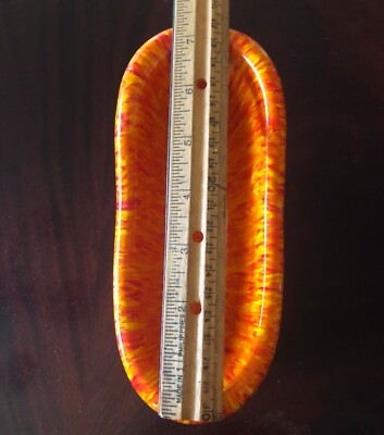 Mid Century Modern Atomic Orange  7.5