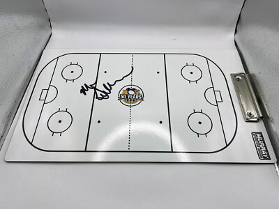 MIKE SULLIVAN Pittsburgh Penguins SIGNED Autograph Coach's Play White Board COA-image