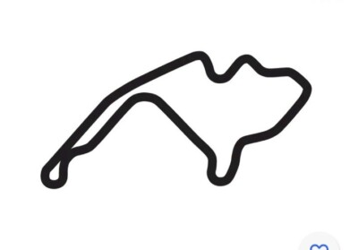 Mid Ohio Track Road Course Race Outline Motorcycle Vinyl Decal-image