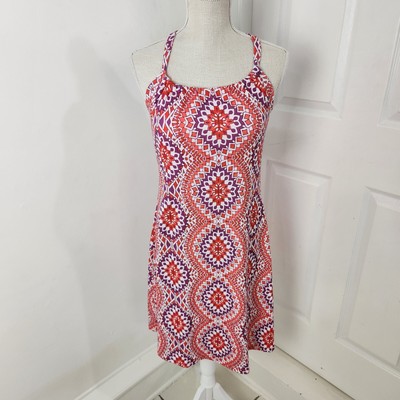 Prana Dress Womens M Orange Quinn Tank Built In Bra Hiking Athletic Gorpcore-image