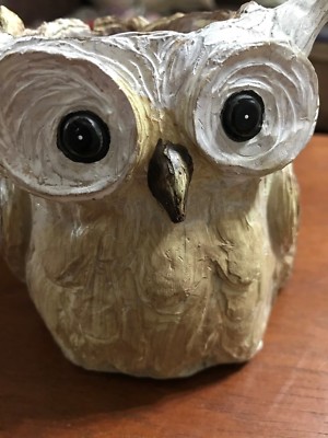 Creative Co-op Resin Owl Pot Candleholder - Cute!-image