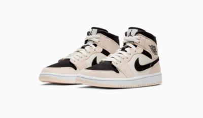 Nike Air Jordan 1 Mid Barely Orange White Black BQ6472-800 Women's 5.5 6 7 New-image