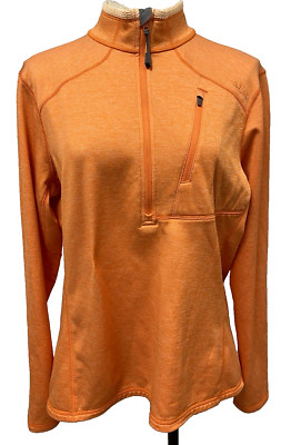 5.11 Tactical Women's Orange Half Zip Fleece Pullover Top Mid-Weight Large-image