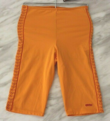 Arena Women Leggings Short Running Training Orange Fitness GYM M Sports 32 -image