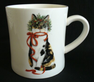 Calico Cat~CREATIVE CO-OP~Christmas~Ceramic~MUG~4