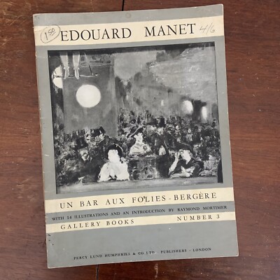 Edouard Manet UN BAR AUX FOLIES BERGERE Gallery Books No.3 Wengraf Percy LH-image