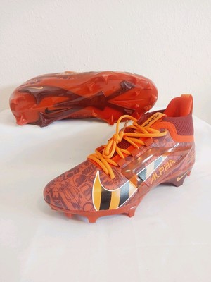 Nike Alpha Menace 4 Elite Red Orange Football Cleats Mens Size 8-image