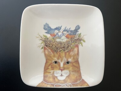 Creative Co-Op Cat Blue Birds 5