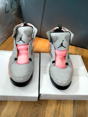 Nike Air Jordan Flight Club '91 Grey Black & Orange 555475026 Size 11.5 (B23B)-image