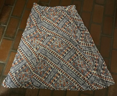 BOCA BAY ABOVE MIDI SKIRT SIZE L Navy Orange Boho-image