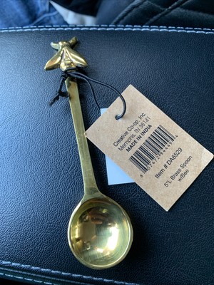 Creative Co-Op Bumble Bee  Gold-Brass Spoon Tea Coffee-image
