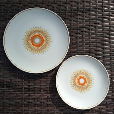 Vintage Noritake Mesa Dinner Plate & Salad Plate Southwest Aztec-image