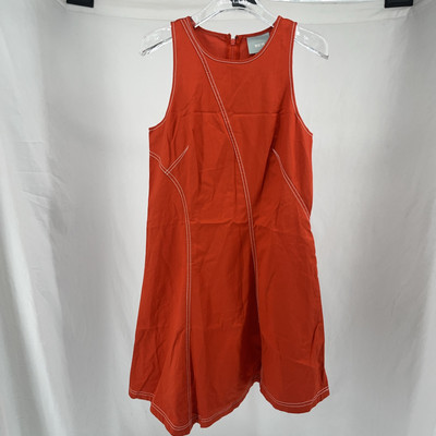 Maeve Anthropologie Bileu Orange Asymmetrical Hem Dress Womens Size 6 Sleeveless-image