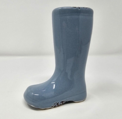 Creative Co-Op Ceramic Boot Planter Vase – Blue Glaze – Rustic Charm 4