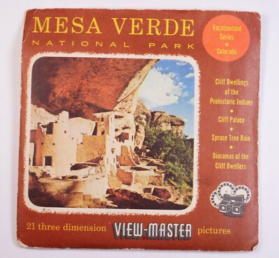 View Master Mesa Verde National Park CO 3 reel packet/book 226, 227, 9055 -GE3-image