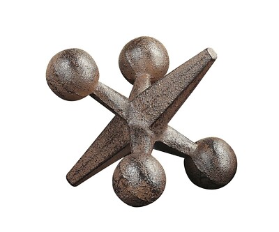 Creative Co-Op CG4322 Retro Decorative Cast Iron Jack, Rust 1-image