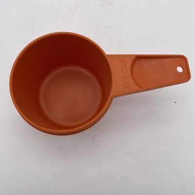 Vintage Tupperware Measuring 2/3 Cup Harvest Orange Original Replacement 763-image