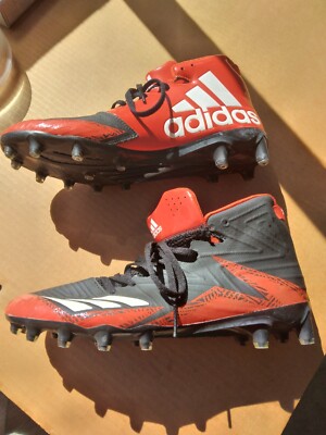 Men's Size 10.5 ADIDAS Freak X Carbon Mid DS Football Cleat Black Orange EUC-image