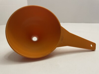 Orange Tupperware 3 ¾” Plastic Kitchen Funnel - FSH!-image