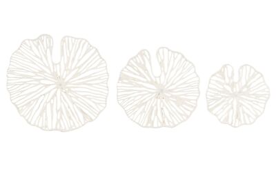 Creative Co-Op Handmade White Coral Shaped Paper & Metal Wall Décor (Set of-image