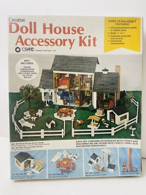 CrafCo Creative Doll House Patio Accessory Kit No 453 dated 1977 Sealed-image