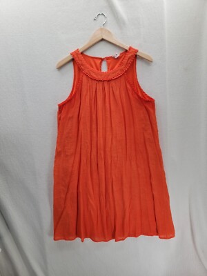 Naif Orange Sleeveless Dress Size- L-image