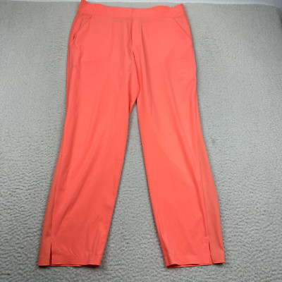 Athleta Brooklyn Ankle Pants Women's 14 Mid Rise Orange Haze Stretch Comfort-image
