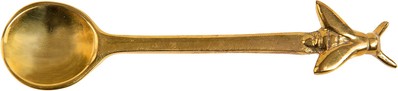 Creative Co-Op Bumble Bee Themed Gold-Colored Brass Spoon Gold -image