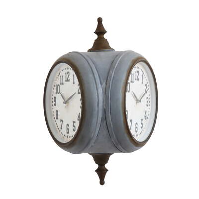 Creative Co-Op Metal Double Sided Wall Clock 14