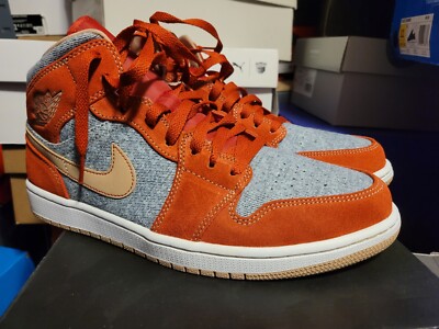 Size 11 - Air Jordan 1 Mid Denim Red-image