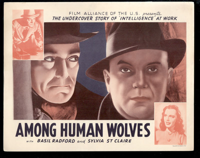 Among Human Wolves 11x14 Lobby Card Joss Ambler Thorley Walters Drama War-image
