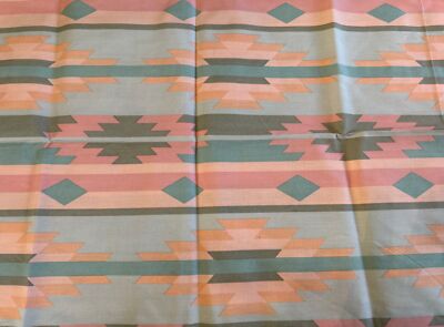 Vintage 80s TWIN Sheet Set Lady Pepperell Westpoint Southwestern Print Mesa New-image