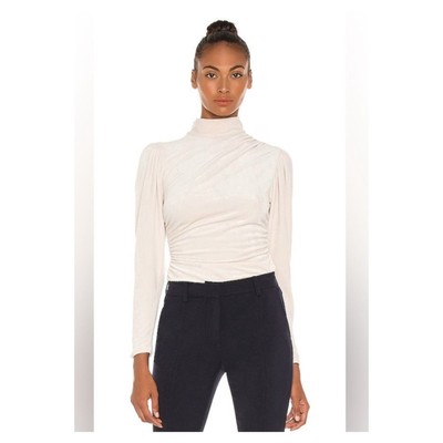 A.L.C Women's Joss Asymmetrical Ribbed Old Money Turtleneck 6 Cream-image