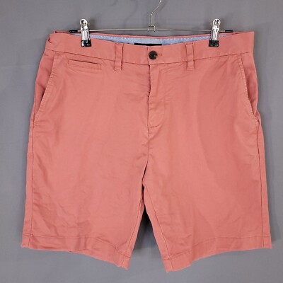 Tommy Hilfiger Men's Chino Shorts Mid Rise Regular Fit Orange Size 33-image